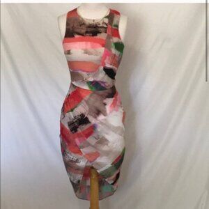 Asos multi colored high-lo dress size 4